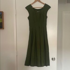 eShakti Olive Midi Dress
